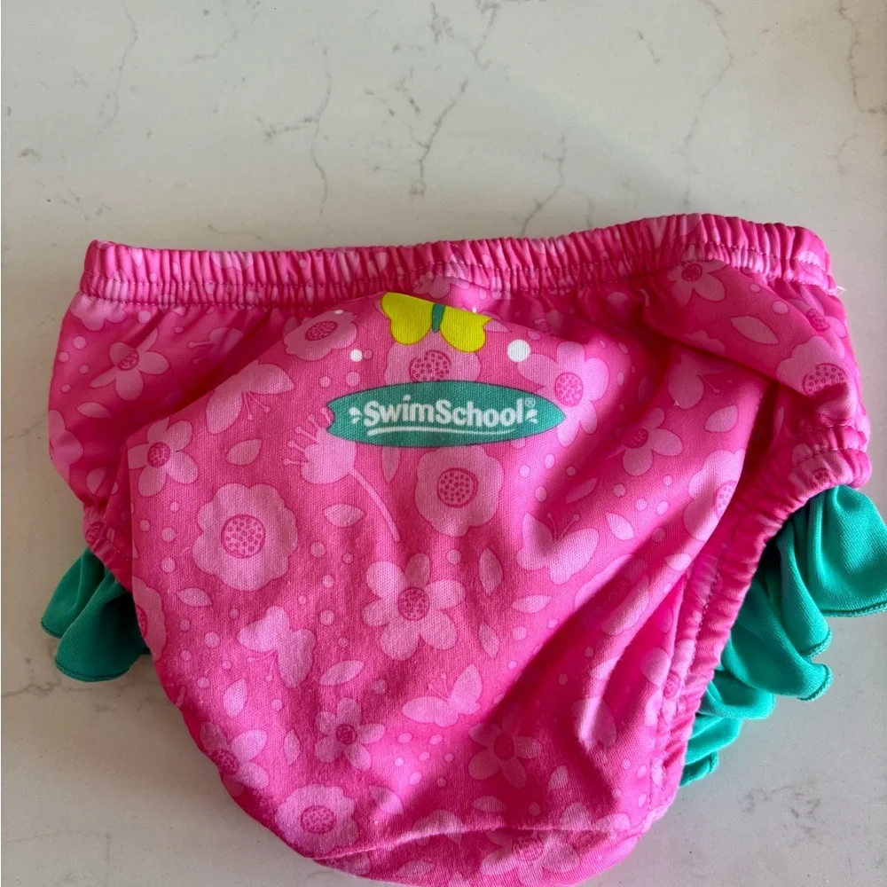 Pink and Green Kids Swim Diaper